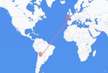 Flyg från Tucumán, Argentina till La Coruña, Spanien