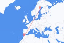 Flyreiser fra Casablanca, Marokko til Umeå, Sverige