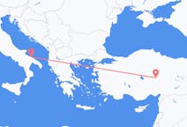 Vluchten van Bari, Italië naar Kayseri, Turkije