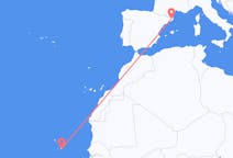 Flyg från Praia, Kap Verde till Girona, Spanien