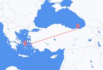 トルコのから トラブゾン、ギリシャのへ ミコノス島フライト