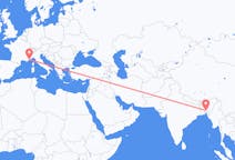 Flights from Agartala, India to Nice, France