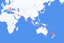 Flyreiser fra Nye Plymouth, New Zealand til Thessaloniki, Hellas