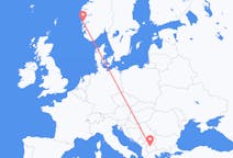 Flyrejser fra Skopje, Nordmakedonien til Bergen, Norge