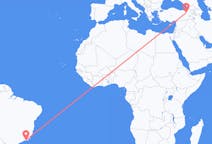 Flyrejser fra Rio de Janeiro, Brasilien til Erzurum, Tyrkiet