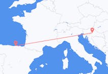 出发地 克罗地亚萨格勒布目的地 西班牙桑坦德的航班