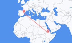 Flüge von Lalibela, Äthiopien nach Castelló de la Plana, Spanien