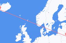 Vluchten van Minsk, Belarus naar Reykjavík, IJsland