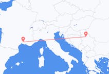 Flyg från Belgrad, Serbien till Nimes, Frankrike