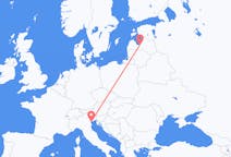 Vluchten van Riga, Pescara, Letland naar Venetië, Italië
