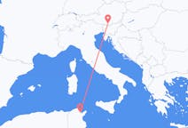 เที่ยวบิน จาก Tunis, ตูนิเซีย ไปยัง คลาเกนฟูร์ท, ออสเตรีย