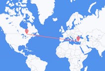 Flyreiser fra Rouyn-Noranda, Canada til Antalya, Tyrkia