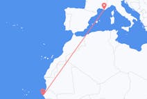 Vluchten van Dakar naar Toulon
