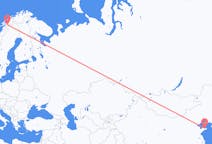 出发地 中国出发地 烟台市目的地 挪威纳尔维克的航班
