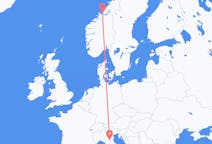 Fly fra Ørland til Bologna