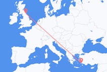 Flyrejser fra Newcastle upon Tyne, England til Bodrum, Tyrkiet