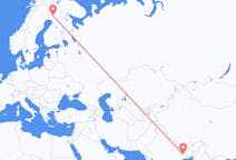 Flyreiser fra Durgapur, India til Rovaniemi, Finland