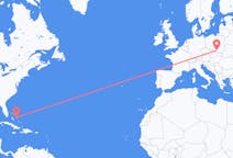 Flyrejser fra Rock lyd, Bahamas til Kraków, Polen