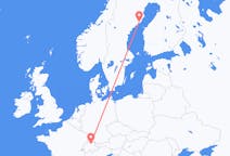 出发地 瑞士苏黎世目的地 瑞典于默奥的航班