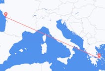ギリシャのアテネからから、フランスのラ・ロシェルまでのフライト