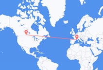 Flyrejser fra Regina, Canada til Marseille, Frankrig