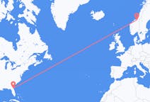 Flüge von Jacksonville, die Vereinigten Staaten nach Trondheim, Norwegen