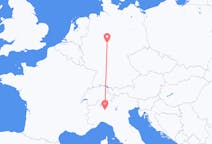 Vluchten van Kassel, Duitsland naar Milaan, Italië