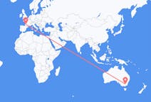 Flyreiser fra Albury, Australia til Bordeaux, Frankrike