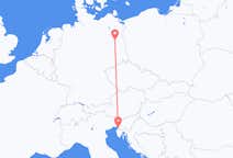 Flyg från Trieste, Italien till Berlin, Maryland, Tyskland