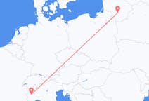 Flyg från Kaunas, Litauen till Turin, Italien