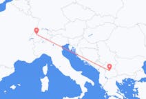 Flyg från Skopje, Nordmakedonien till Bern, Schweiz