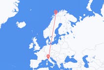 Flug frá Pisa, Ítalíu til Bardufoss, Noregi