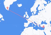 Flüge von Larnaka, Zypern nach Narsarsuaq, Grönland