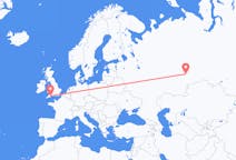Flyg från Jekaterinburg, Ryssland till Exeter, England
