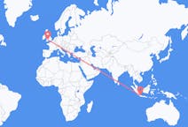 Flyg från Jakarta, Indonesien till Cardiff, Wales