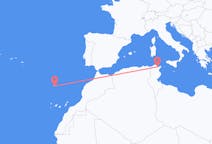 Flyreiser fra Tunis, Tunisia til Funchal, Portugal