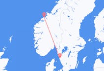 Flug frá Kristiansund, Noregi til Gautaborgar, Svíþjóð