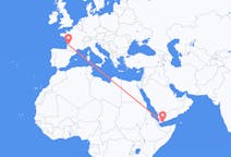 Flyreiser fra Aden, Jemen til Bordeaux, Frankrike