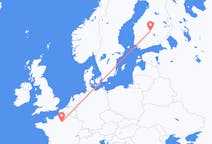 Flyrejser fra Jyväskylä, Finland til Paris, Frankrig