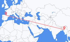 Flyg från Kalay, Myanmar (Burma) till Vitoria, Spanien