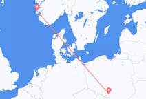 Loty z Katowice, Polska do Haugesund, Norwegia