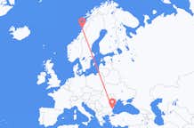 Flyg från Sandnessjøen till Varna