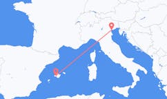 Flyrejser fra Palma de Mallorca, Spanien til Venedig, Italien