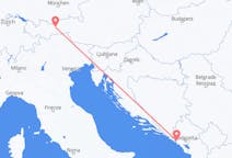 出发地 黑山从 蒂瓦特目的地 奥地利因斯布鲁克的航班