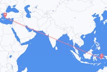 인도네시아 암본, 말루쿠에서 출발해 그리스 코스로(으)로 가는 항공편