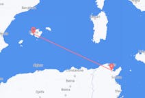 Flyg från Tunis, Tunisien till Palma de Mallorca, Spanien