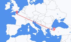 Flüge von Caen, Frankreich nach Kütahya, die Türkei