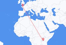 Flyg från Mwanza, Tanzania till Rennes, Frankrike
