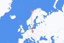 Flyg från Leknes, Norge till Pardubice, Tjeckien