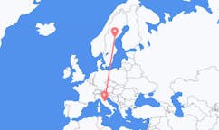 Flights from Kramfors Municipality, Sweden to Perugia, Italy